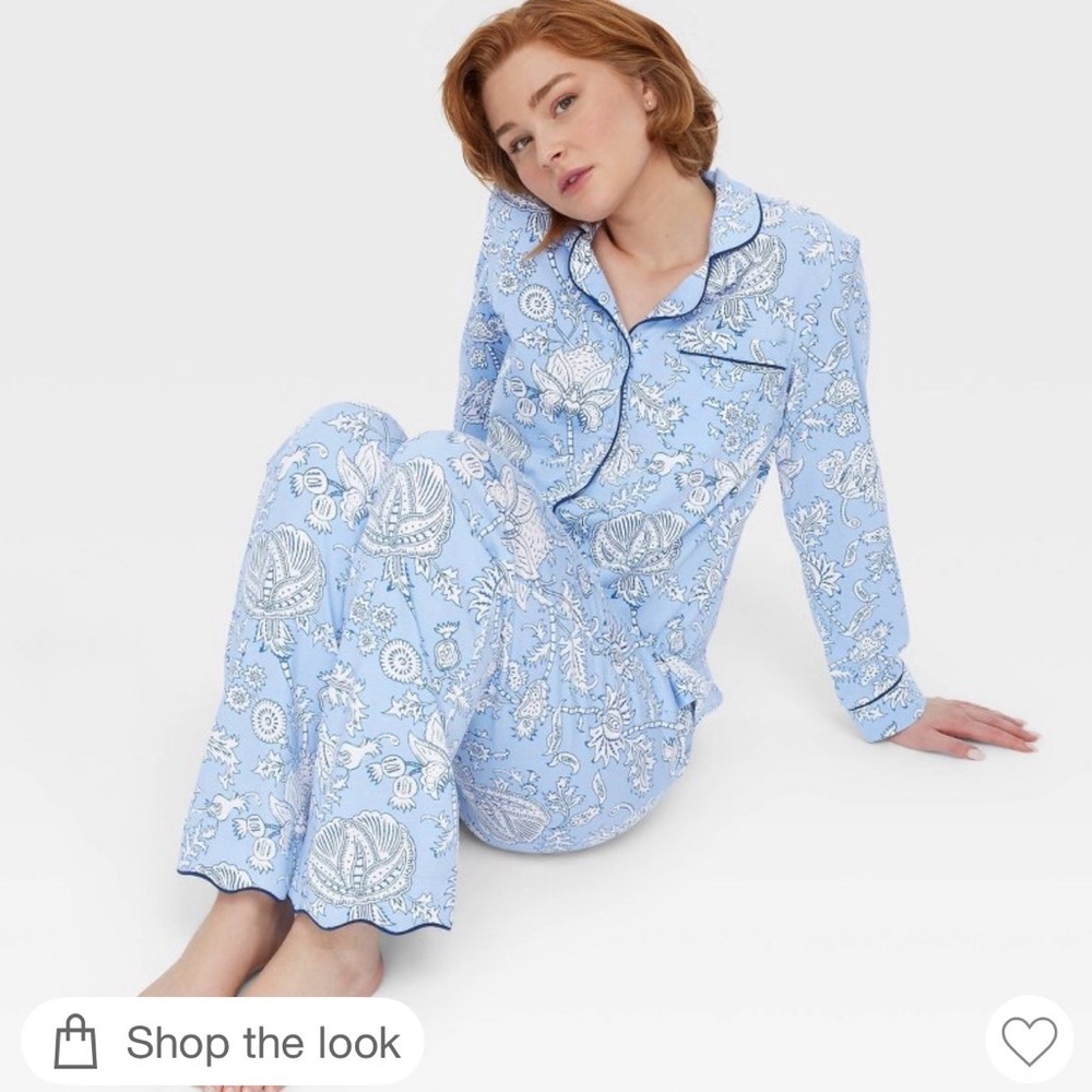Roller Rabbit x Target Blue Floral Pajama Set Medium